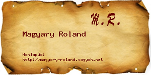 Magyary Roland névjegykártya